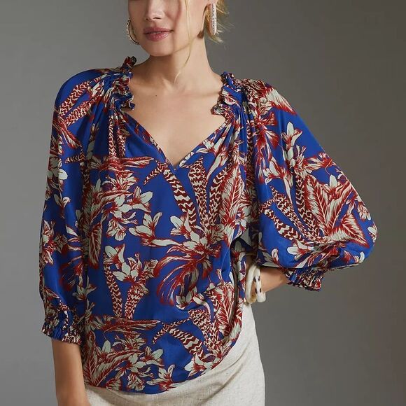Anthropologie NWT Gilner Farrar Peasant Popover Blouse - Picture 1 of 10